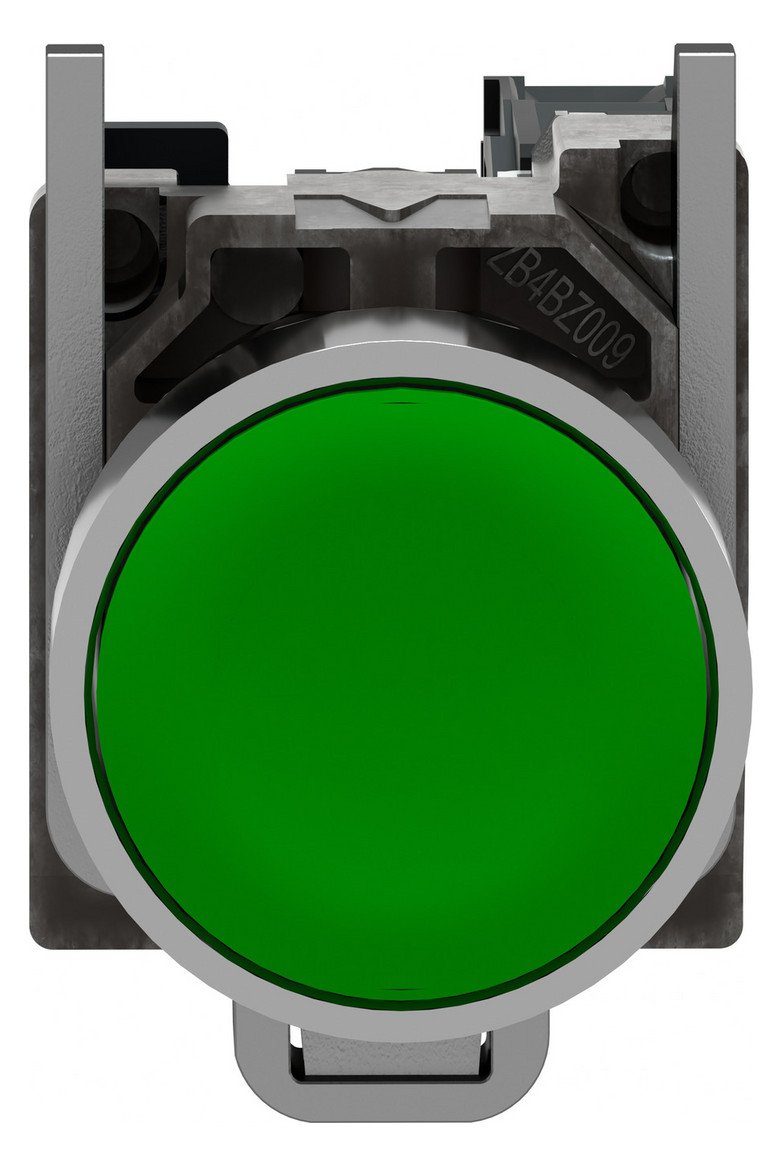 Drucktaster 1f gn rnd Ø22,5mm 1S IP66 fl Tastend