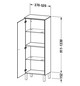 Duravit Halbhochschrank Brioso Individual, Tür links, chrom/Nussbaum dunkel