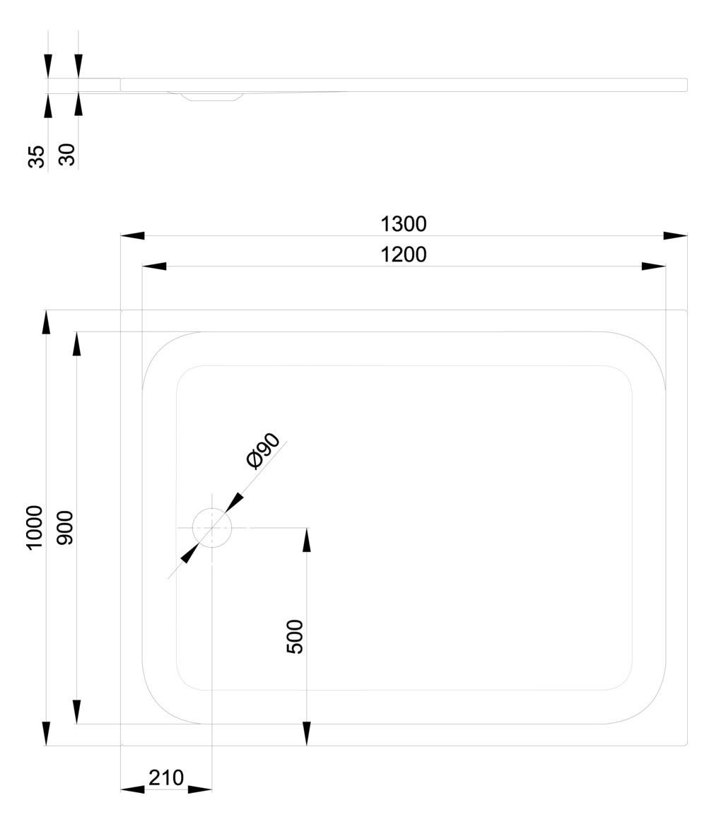 Duschwanne BetteUltra 5788 130x100x3,5cm, Glasur, quartz
