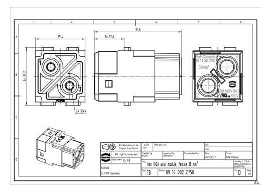 HART HAN 2 MOD BU-S          09140022750 