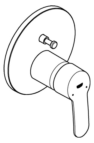 GROHE Fertigmontageset Eurostyle Cosmopolitan UP-Wannen-Einhebelmischer, chrom