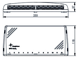 Patchpanel 12Ports MPD12-HS K Cat6A Wandmont Schirm RAL7035 118x255x37mm