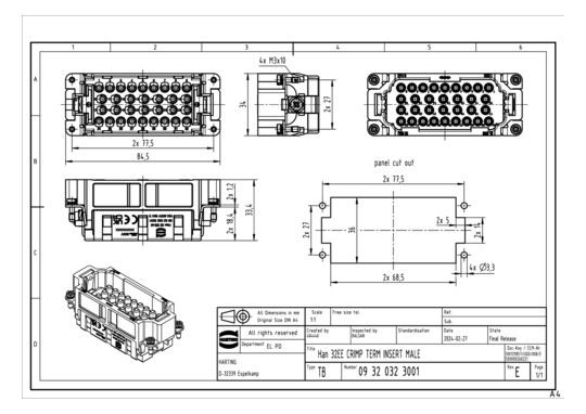 HART Stifteinsatz 32 pol.    09320323001 