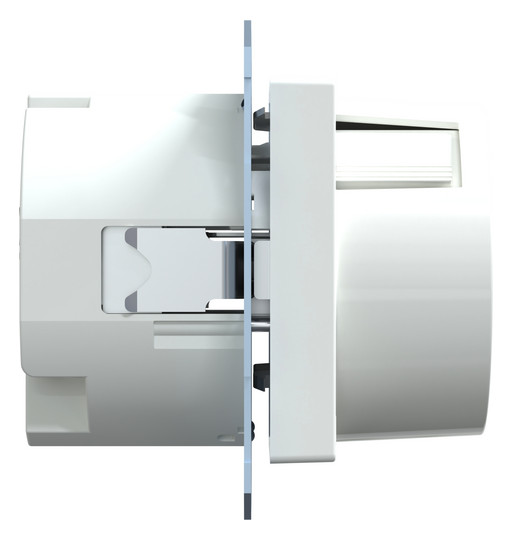 Fi-Steckdose 1f akws glz System M UP m.BS IP20 aktivweiß