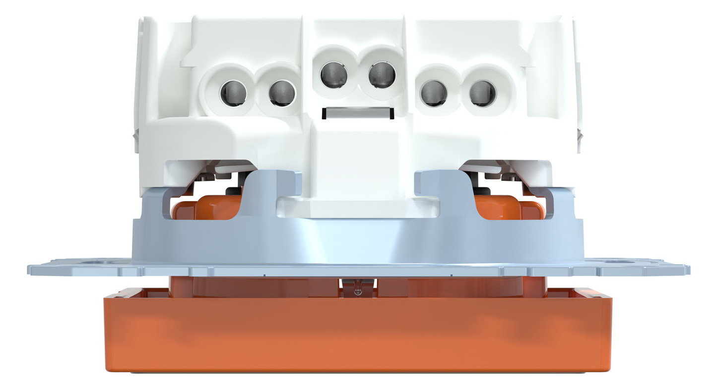 Steckdose 1f or glz System M UP m.BS IP20 Mit erhöhtem Berührungsschutz