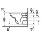 Duravit Wand-Tiefspül-WC D-Code 35,5x54,5cm, 4,5 l, Rimless, weiß