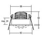 LED-Einbaustrahler 6W 3000K 730lm Konv alu mt 1LED IP65 RF:hochglänzend