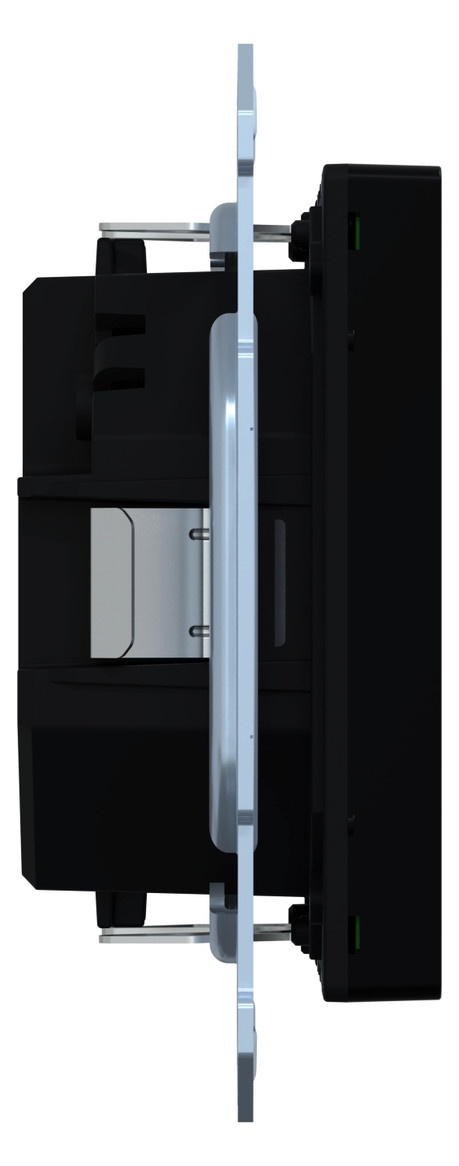 Raumtemperaturregler UP System M KNX m.Abdeckpl Mit Vor-Ort Bedienung