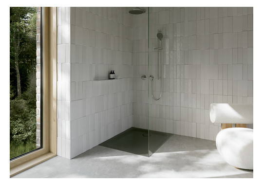 Duschwanne BetteUltra 1660 100x90x2,5cm, Glasur, smoke