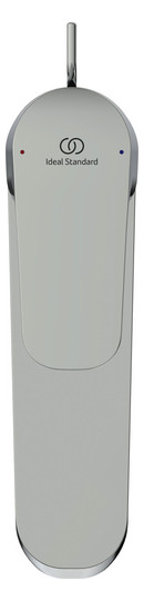 Ideal-Standard Waschtisch-Einhebelmischer CeraFlex chrom, verlängerter Sockel, mit Ablaufgarnitur, Ausladung 140mm