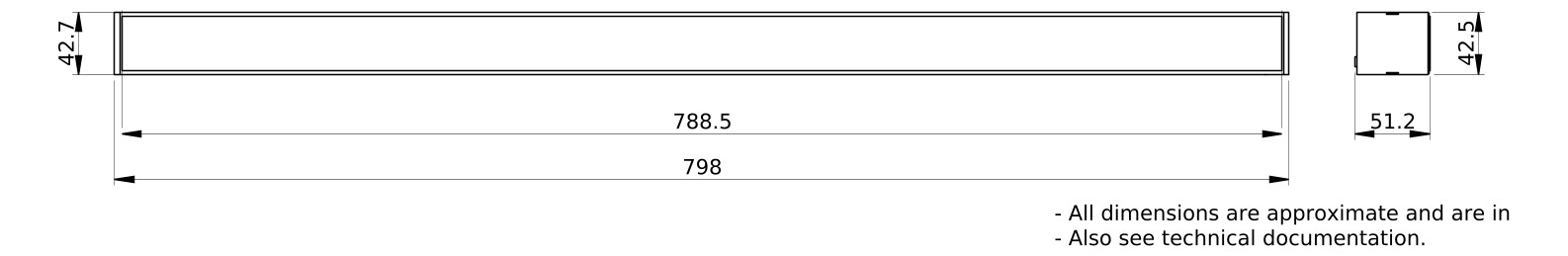 Schrank-Frontplatte 1HE B720xH50mm ST pulverbesch
