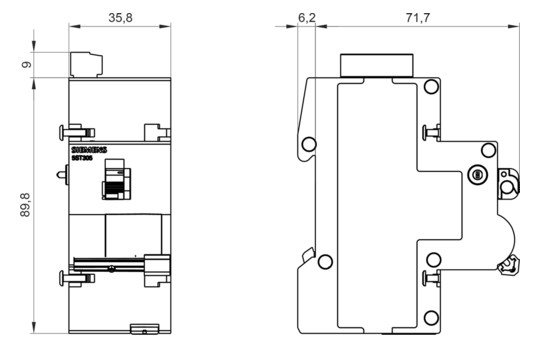 Fernantrieb FI/LS und Leitungsschutzschalter 270V 2TE