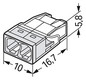 Steckklemme 2f 400V 24A Serie 2273 0,5-2,5qmm f.Massivleiter