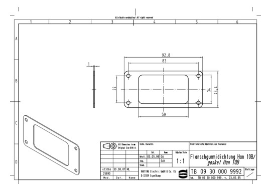 HART HAN 10 B FLANSCHGUMMIDI 09300009992 
