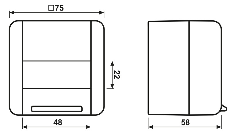Steckdose 1f gr glz WG 800 AP Klappd IP44 Textfeld/Beschriftungsfläche vert