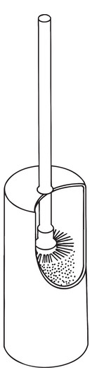 HEWI Toilettenbürstengarnitur 477 d&#x3D; 110x250mm, freistehend, lichtgrau