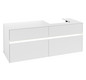 V&B Waschtischunterschrank Collaro 140x54,8x50cm, Waschtisch rechts, LED-Beleuchtung 10,4W, white matt