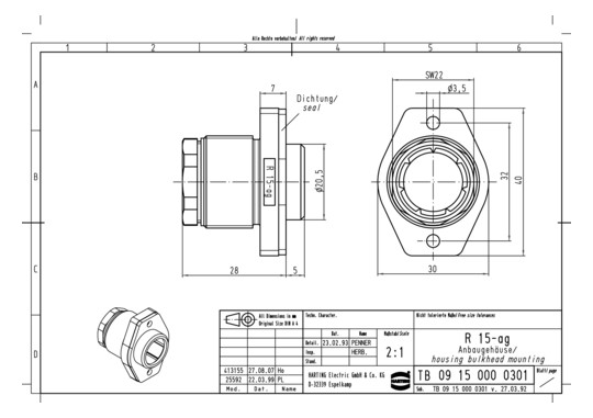 HART Anbaugehäuse            09150000301 