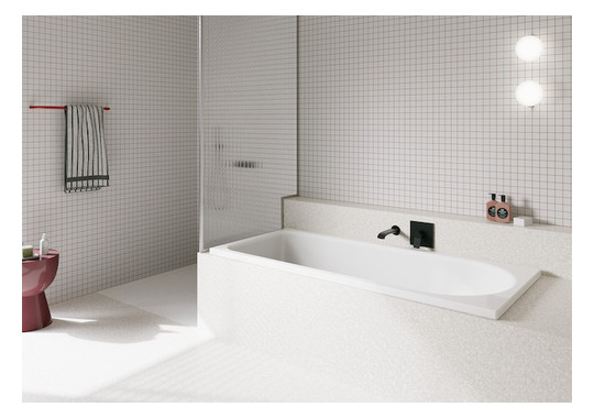 Badewanne BetteOcean 8850 160x70x45cm, Fußende rechts, Überlauf hinten, Antirutsch Sense, weiß