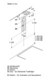 Wandesse 600mm edst B 60dB 360cbm/h LED Ø120-150mm 4st Abl/Uml T500mm