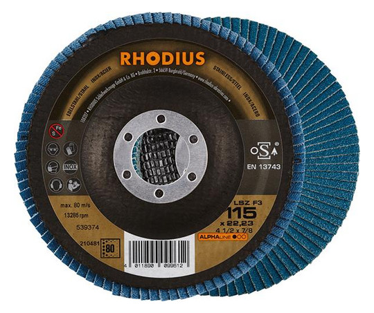 RHODIUS-Lamellenschleifscheibe LSZ F3 - 115mm, K80,...