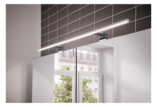EMCO Aufputz-Lichtspiegelschrank mee 1000x746mm, 2-türig, Aluminium