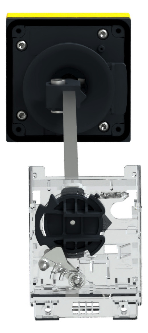 Drehantrieb abschl rt/ge Achsverläng Verriegelung Mit Griff rot/gelb