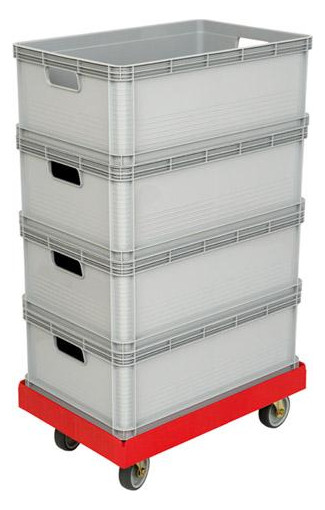 Bild Transportroller B410xT610 mm rot Traglas t 300kg - Neutral-2