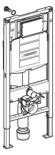 Geberit Wand-WC-Element Duofix für Sigma BH 112 cm, mit Elektro- und Kommunikationsanschlussdose