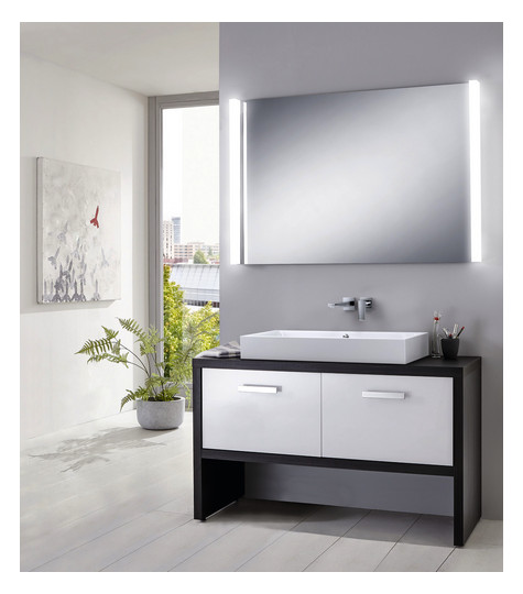Kaldewei Aufsatz-Waschtisch PURO 3158, 90 x 46 cm, cool grey 70, mit Überlauf, 3 Hahnlöcher