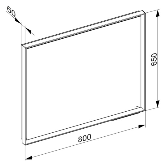 KEUCO Lichtspiegel Royal Lumos 800 x 650 x 60 mm, 53 Watt, Lichtfarbe einstellbar, silber-eloxiert