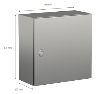 Wandschrank VA IP66 B400xH400xT200mm Scotch Brite