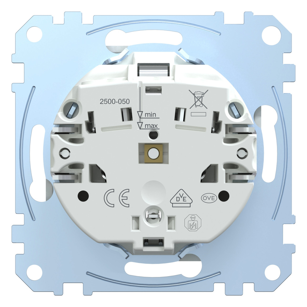 Steckdose 1f akws glz System M UP m.BS IP20 aktivweiß Überspannungss