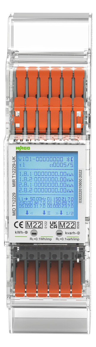 Messwandlerzähler 6A elektr digi B 1A S0 M-Bus 184-276V/N-L 320-480V/L-L Eintarif