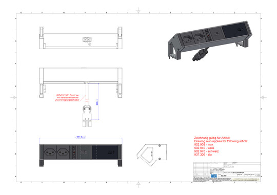 Bachmann DESK2 2xCH T13 1xUSB C  902.970 