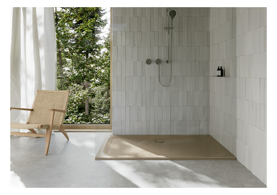 Duschwanne BetteUltra 5808 180x100x3,5cm, Antirutsch/Pro, Mini-Wannenträger, greige