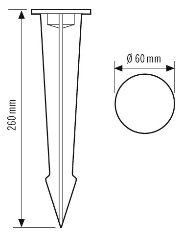 Esylux Ground Spike BK        EL10810558 