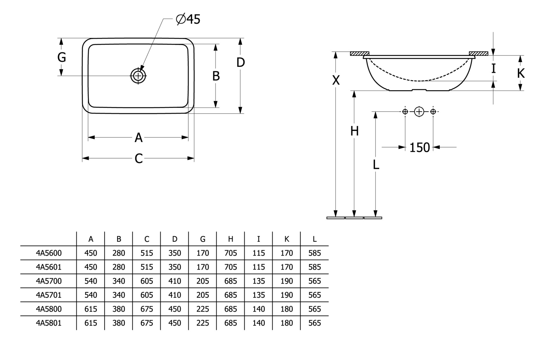 V&B Unterbauwaschbecken Loop & Friends ohne Hahnlochbank, mit Überlauf, 51 x 34 cm, stone white C-plus