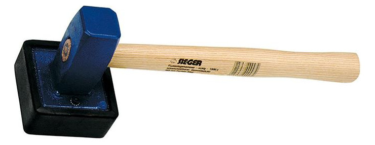 Bild Plattenlegehammer 1,5 kg eckig mit Stiel - Ideal-0