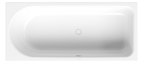 Badewanne BetteOcean Low-Line 8835 Antirutsch Sense, weiß, 170x75x38cm, Fußende rechts, Überlauf vorne