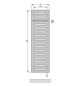 Zehnder Design-Elektroheizkörper Metropolitan Bar MEPE-180-060/GD, 1750 x 600 mm, Telegrey 2, RAL 7046