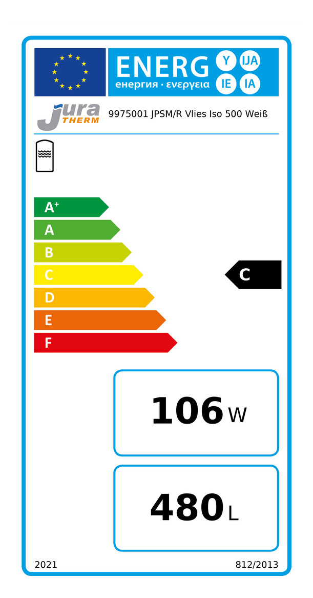 Juratherm Vlies-Isolierung Ecoline weiß, JPSM, JPSL, JPSR, JPSLR 500