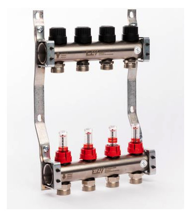 EAZY Heizkreisverteiler 11, Edelstahl-Rundrohr