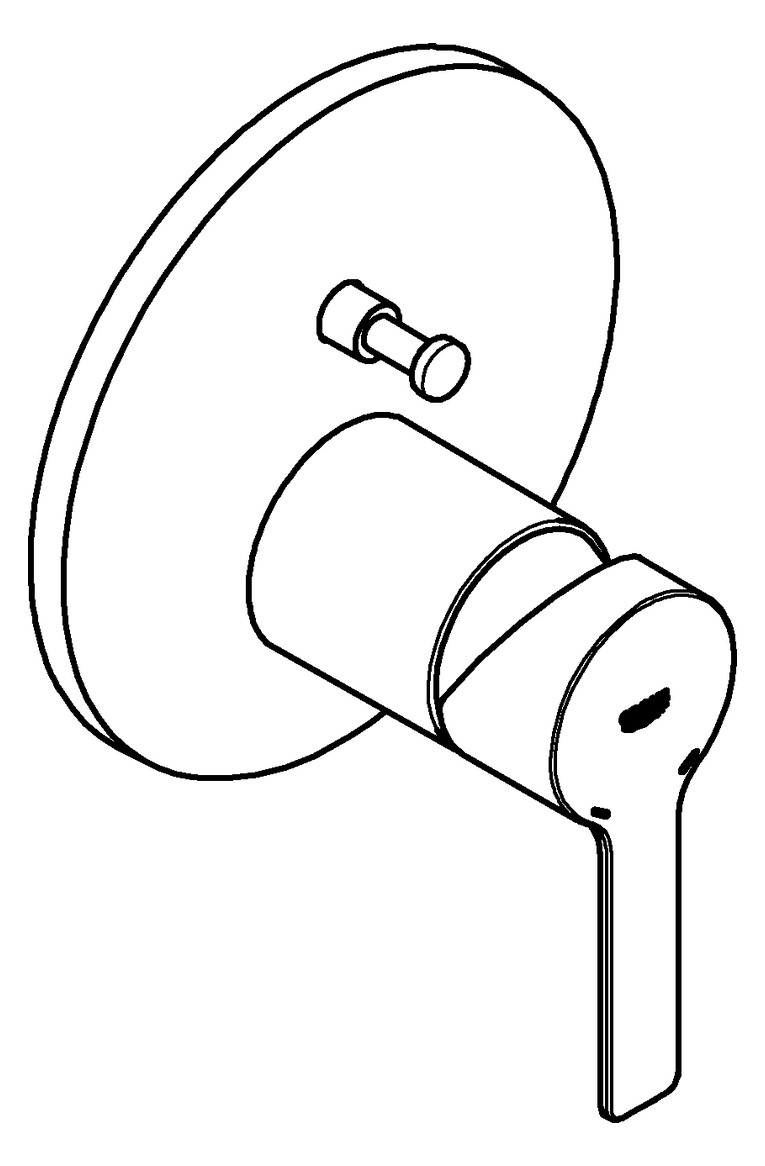 GROHE Fertigmontageset Lineare UP-Wannen-Einhebelmischer, chrom