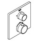 GROHE Fertigmontageset Grohtherm UP-Brause-Thermostat, mit integrierter 2-Wege-Umstellung, eckig, chrom