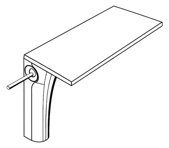 hansgrohe Waschtisch-Einhebelmischer 220 Axor Massaud Ausladung 200mm, unverschließbare Ablaufgarnitur, chrom