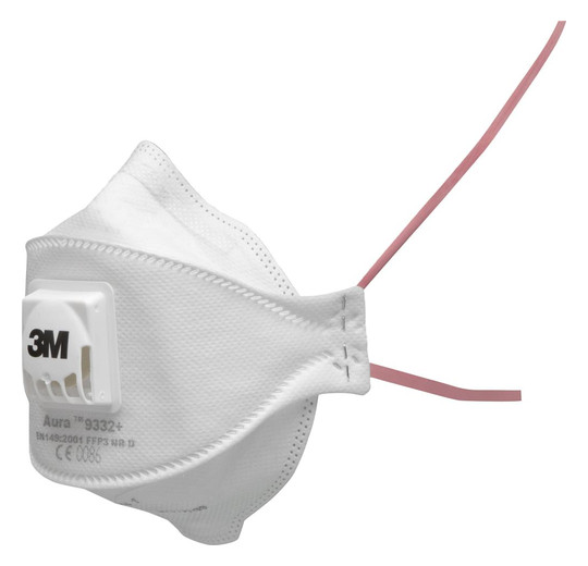 3M-Atemschutzmaske Aura 9332 + FFP3NR mit Ausatemventil,...