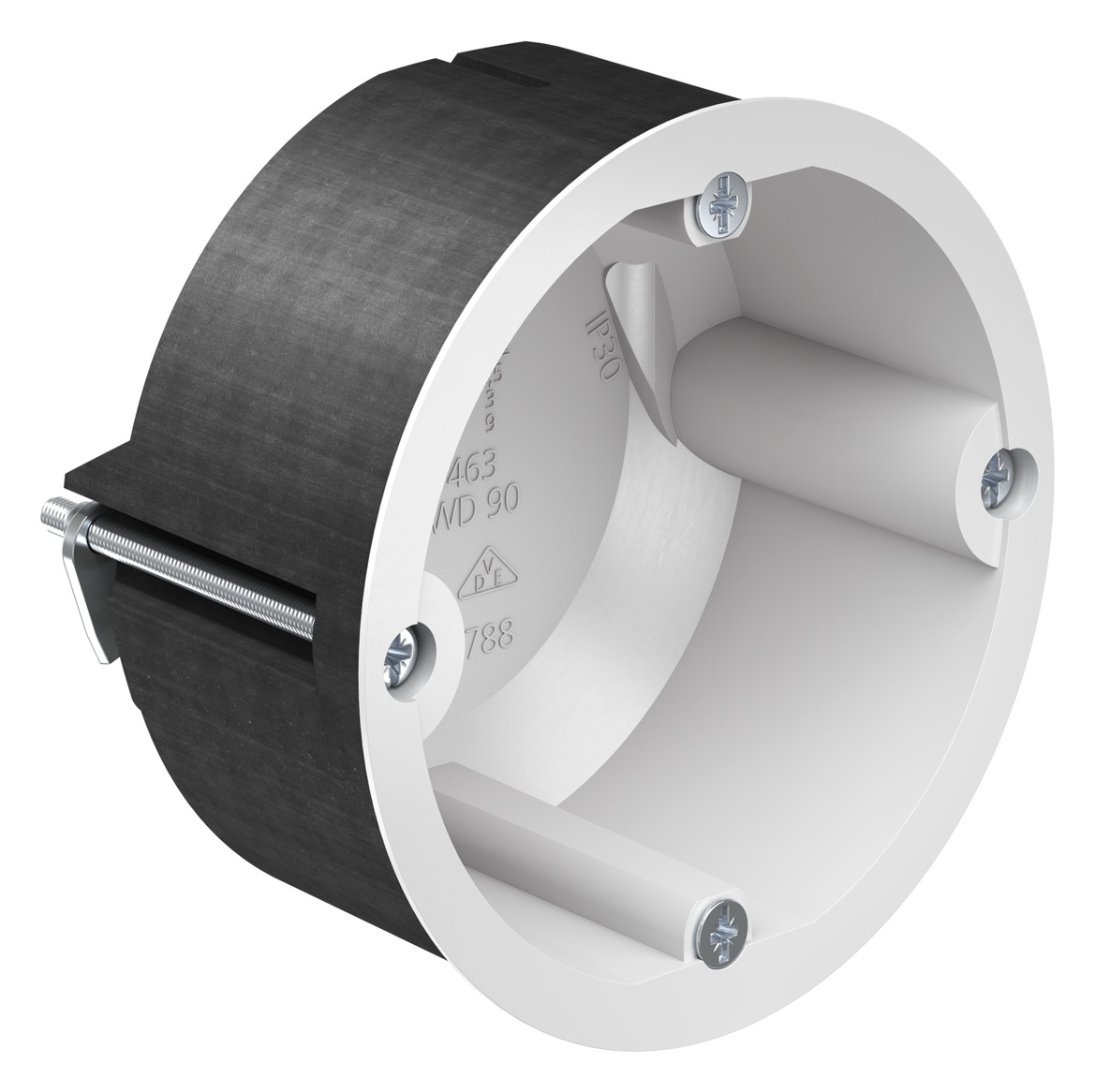 BSdose E90 HW Ø74x44mm Kst rnd IP3X Brandschutzdose