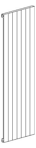 Bemm Heizwand Pawa V BL 1120 mm, BH 1600 mm, einreihig, vertikal, weiß