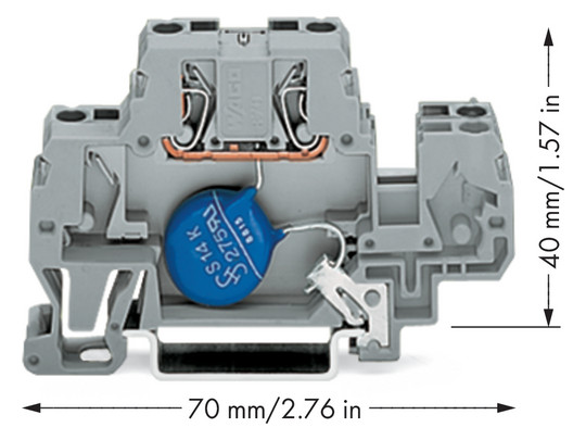 Bauelement-Reihenklemme Serie 870 1Etage 0,08-4qmm gr 20A APL_erf. Federzugans
